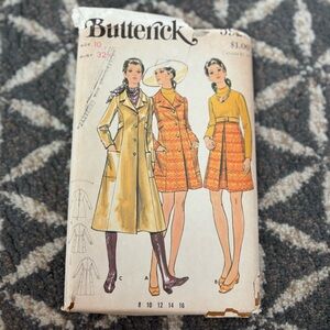 60's Misses' Dress and Coat Pattern - UNCUT Butterick 5925 - Size 10 - Bust 32.5